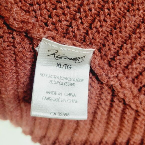 Kismet Dusty Rose Open Front Knit Sweater - Picture 6 of 7